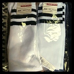 White thigh high socks